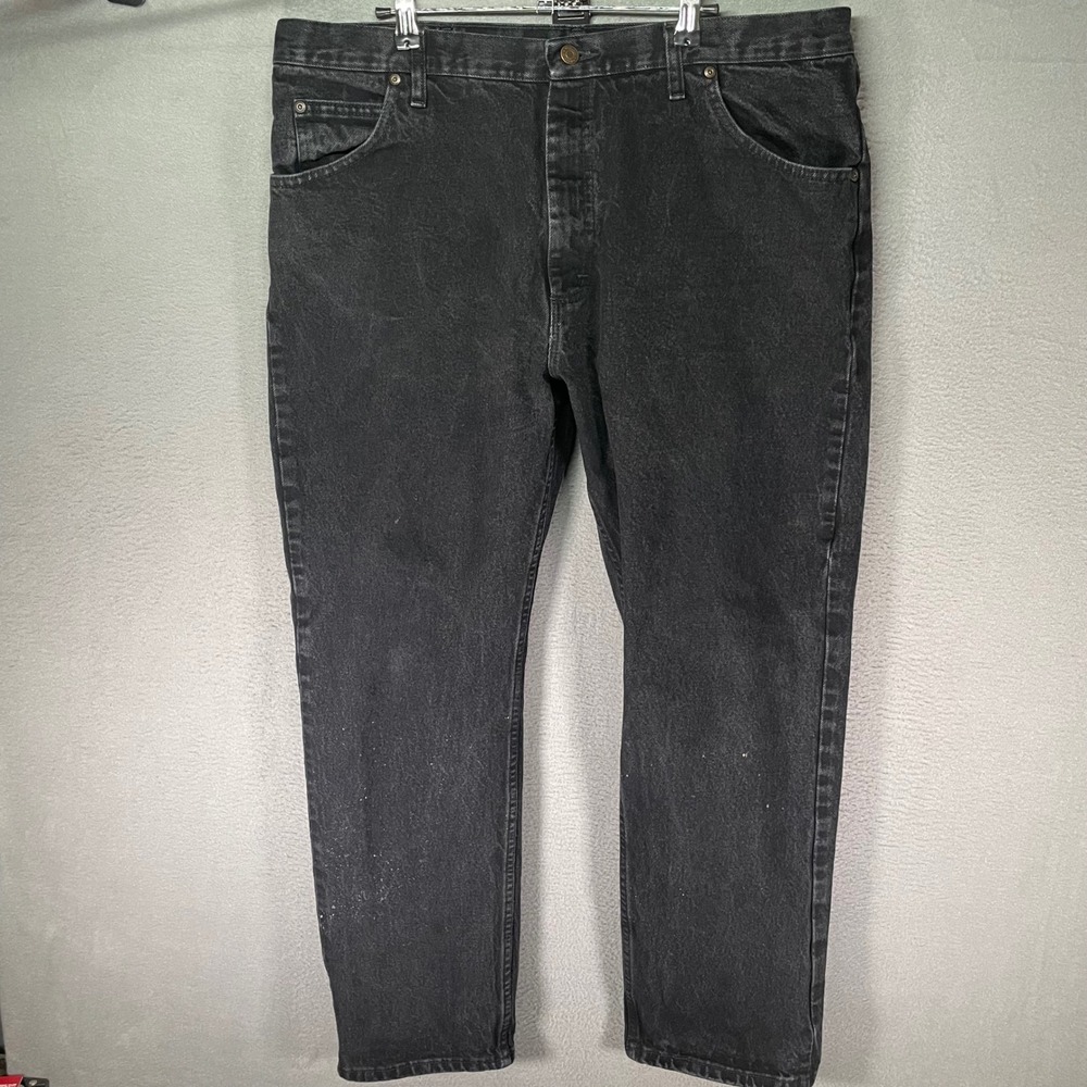 Wrangler 96501CB Jeans Mens 40x30 Black‎ Relaxed Fit Workwear Denim